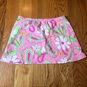 Lilly Pulitzer pink floral swim skirt size 14